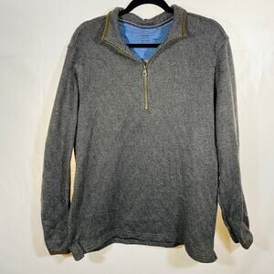 Men's Weatherproof‎ Herringbone Quarter Zip  Pullover Sweater Medium